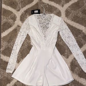 White lace romper